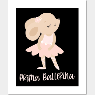 Prima Ballerina Cute Ballet Dancer Mouse Girls Posters and Art